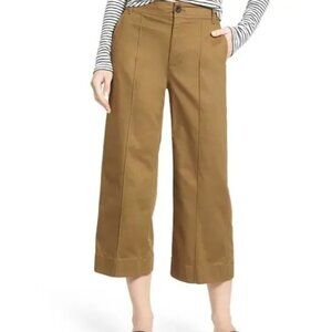 Madewell Langford Wide Leg Khaki Cropped Pants Size 29